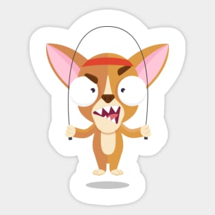 Spastic Lil Dog Jump Rope Sticker